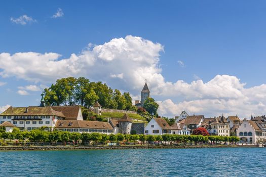 View of Rapperswil from Surich lake, Switzerland