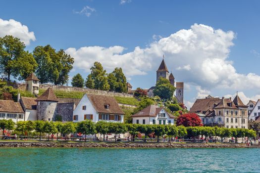 View of Rapperswil from Surich lake, Switzerland