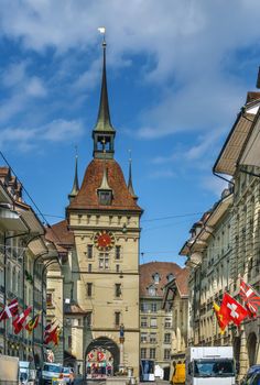 Kafigturm is a medieval tower in Bern downtown, Switzerland