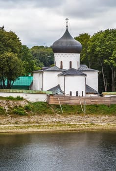 Christ Transfiguration Cathedral of Mirozhsky Monastery (12th century) in Pskov, Russia
