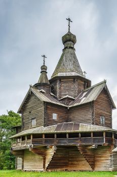 Kletskaya Trinity Church (1672-1676) in  Museum of Russian Wooden Architecture "Vitoslavlitsy" near Veliky Novgorod, Russia