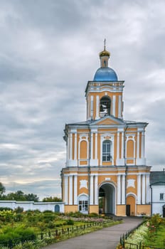 St. Varlaam Convent of the Transfiguration of Our Savior in the village of Khutyn near Veliky Novgorod, Russia. Tower gate