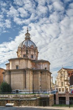 Santi Luca e Martina was an early medieval church, but was rebuilt in 1635 64 by Pietro da Cortona, Rome, Italy