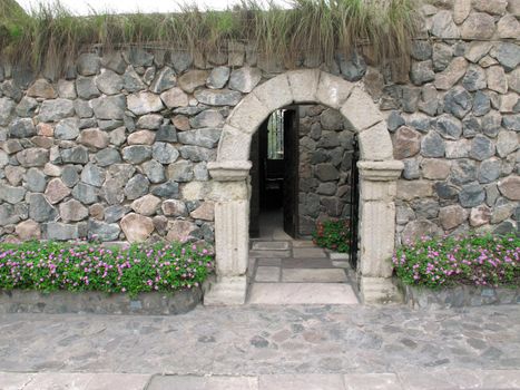 Old town house view. Lima-Peru