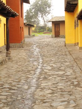 Old town house view. Peru