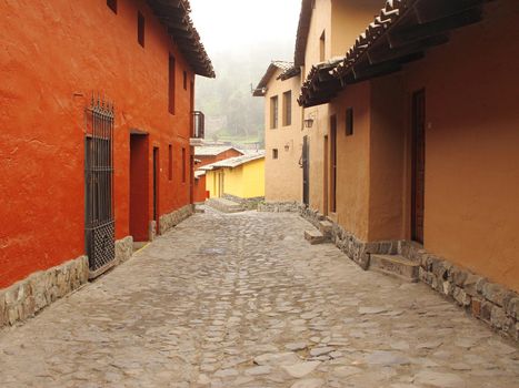 Old town house view. Peru