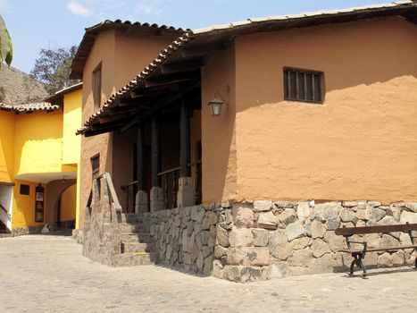 Old town house view. Lima - Peru