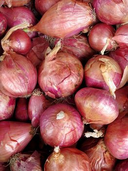 close up of red onions background