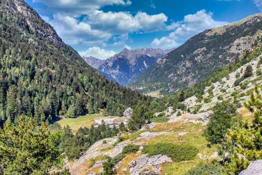 Beautiful Pyrenees mountain landscape from Spain, Catalonia.