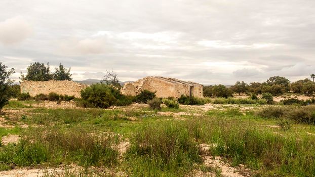Abandoned house in the countryside in Alicante, Spain