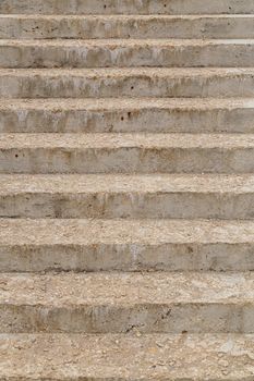 the base of the stairs after the cement has set - frontal full frame view.