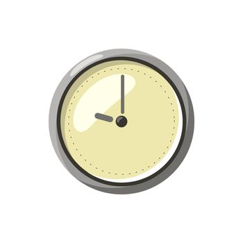 Clock icon in cartoon style on a white background