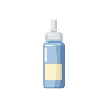 Medicine bottle of spray icon in cartoon style on a white background