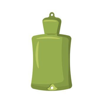 Green rubber warmer icon in cartoon style on a white background