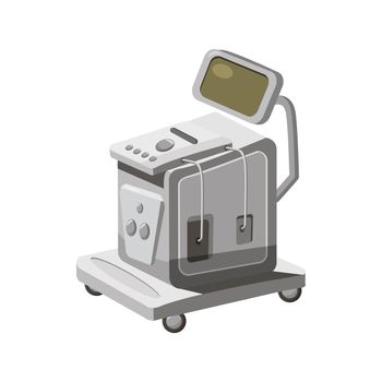Ultrasonic scanner for medical examination icon in cartoon style on a white background