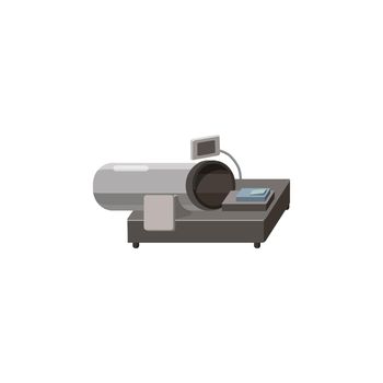 Magnetic resonance tompgraph MRI icon in cartoon style on a white background