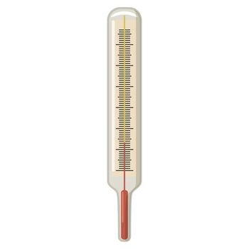Medical thermometer icon in cartoon style on a white background
