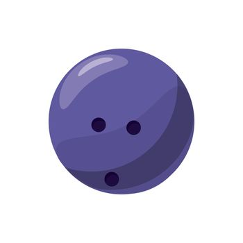 Marbled bowling ball icon in cartoon style on a white background