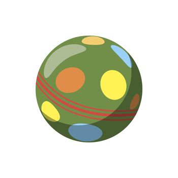 Colorful ball icon in cartoon style on a white background