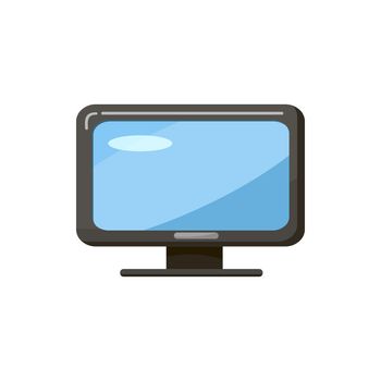 Monitor icon in cartoon style isolated on white background