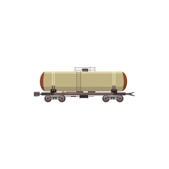 Railroad tank icon in cartoon style on a white background
