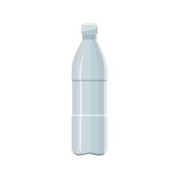 Plastic bottle icon in cartoon style on a white background