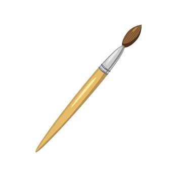 Paint brush icon in cartoon style on a white background