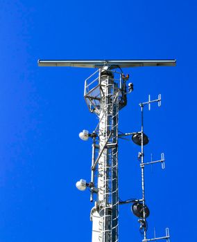 Telecommunication antennas located in the port of Cacilhas, Lisbon