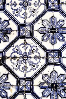 Colorful tiles of Lisbon, Portugal