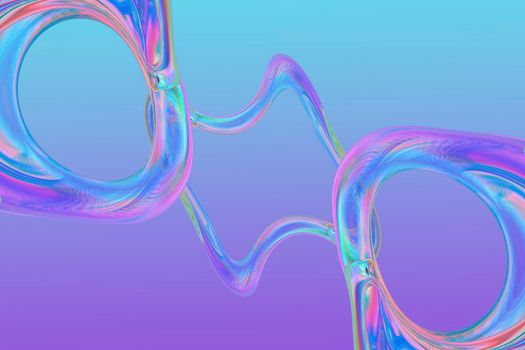 abstract gradient background with iridescent shapes.