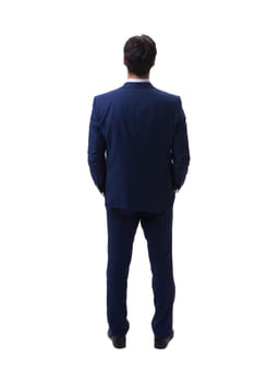 Young businessman isolated on white background 