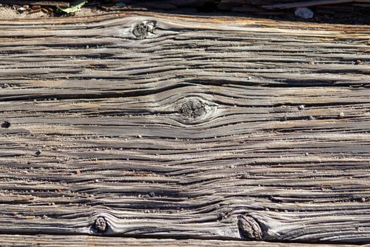 Wood Grain background close up of bridge planks . High quality photo