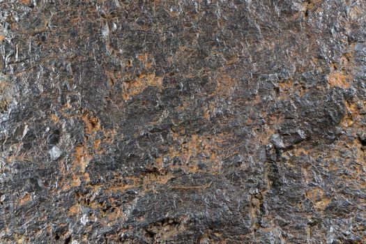 Solid flat natural magnetite iron ore textured face surface, South Africa