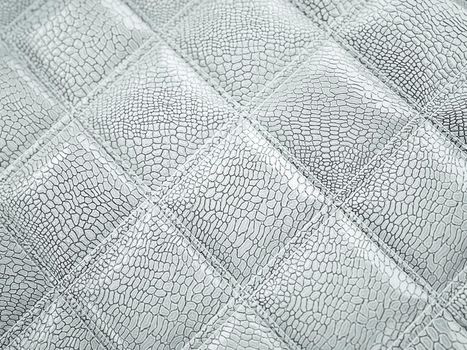 Alligator or crocodile Leather. Square stitched texture or background with bumps. 3d render, 3d illustration