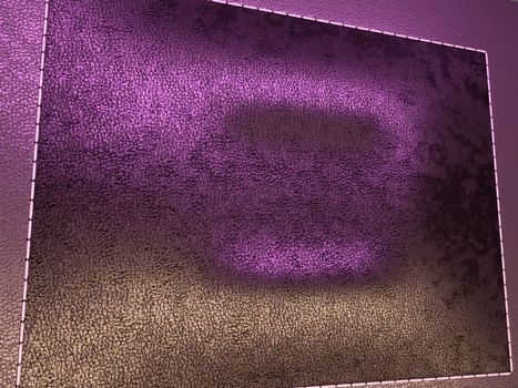 Leather stitched texture or background purple and brown with bumps. 3d render, 3d illustration