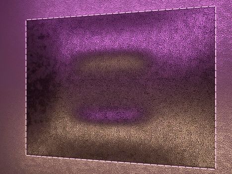 Leather stitched texture or background purple and brown with bumps. 3d render, 3d illustration
