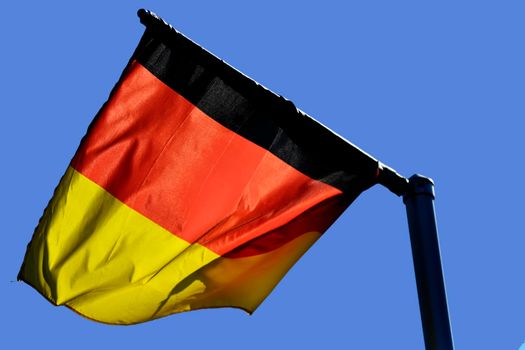 Banner of Germany on a blue sky