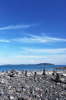 The island has beautiful stone located in Thailand.