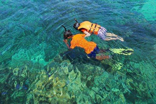 Snorkeling island in Thailand It is a popular tourist destination.