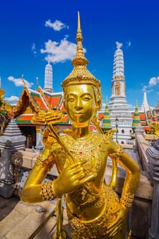 Kinnari statue at Wat Phra Kaew, Bangkok