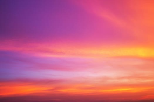 Colorful sky after the sunset. Evening sky background.