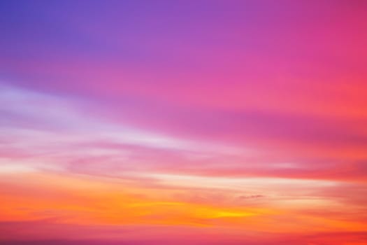 Colorful sky after the sunset. Evening sky background.