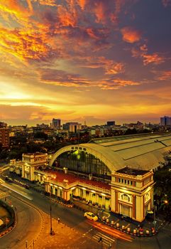 Bangkok Railway Station at Night