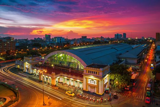 Bangkok Railway Station at Night