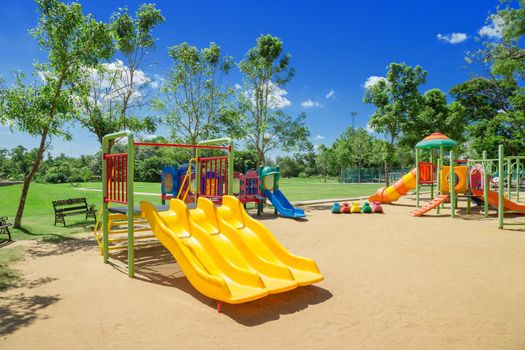 Children playground in the park