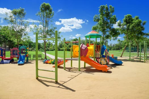 Children playground in the park