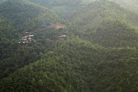 Remote villages of the mountains, Mae Hong Son, Thailand.