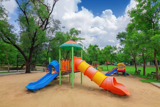 Children playground in the park