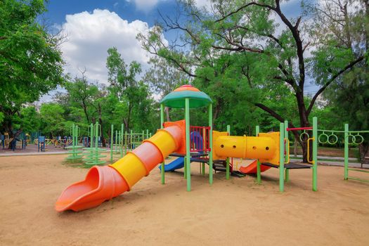 Children playground in the park