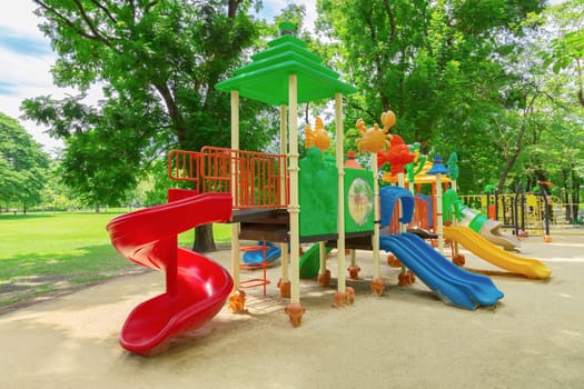 Children playground in the park